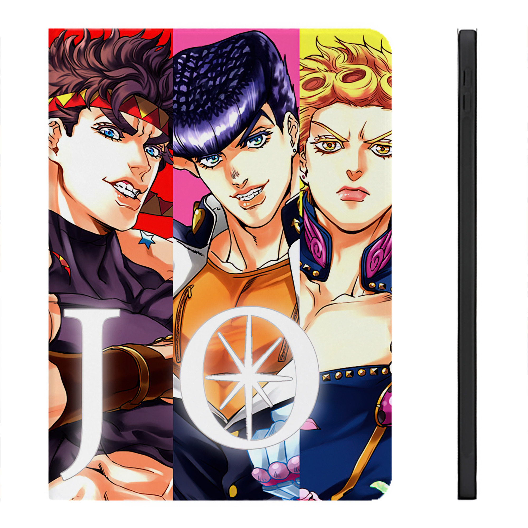 （画像用） ジョジョの奇妙な冒険 JoJo's Bizarre Adventure IPadケース ペンホルダー付き ブックスタイルデザイン